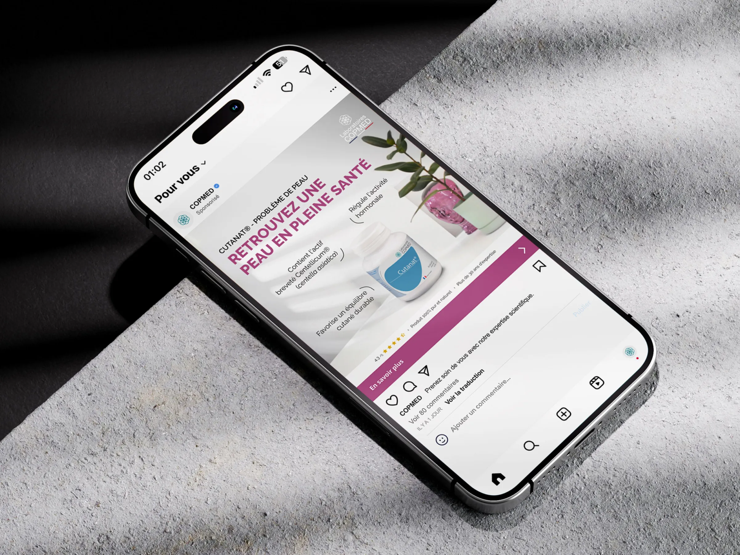 Image représentative des publicités en ligne pour le Laboratoire Copmed par Dayraut Baptiste