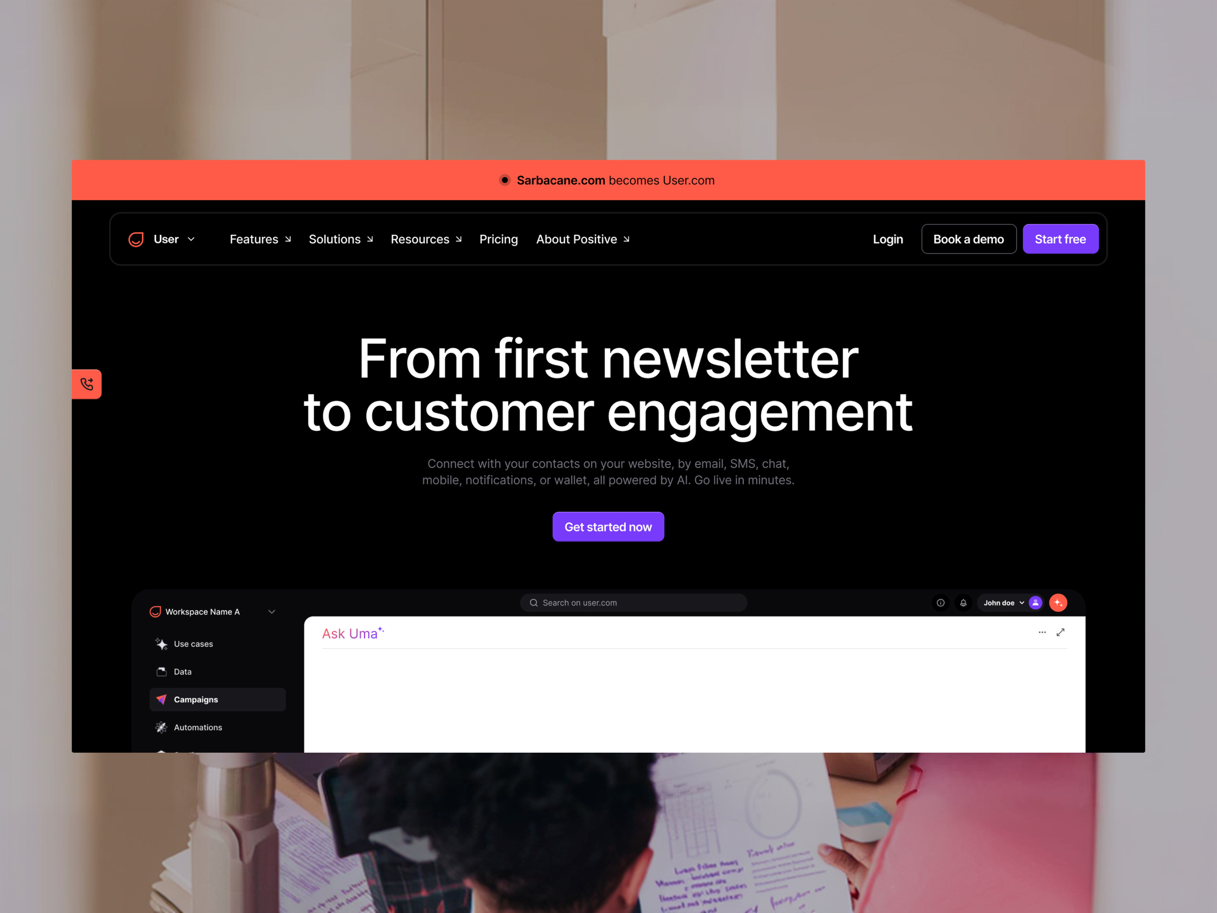 Image représentative du projet de webdesign pour User par Dayraut Baptiste
